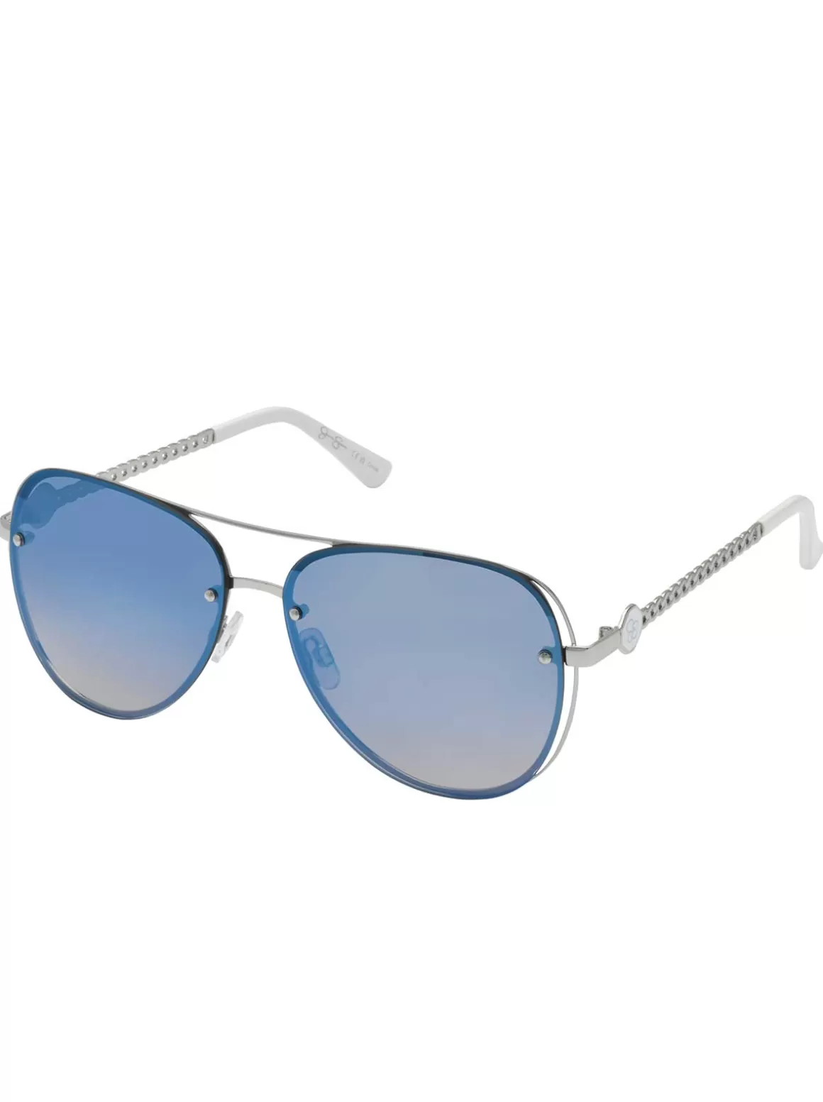 Chic Aviator Pilot Sunglasses In & White<Jessica Simpson Online