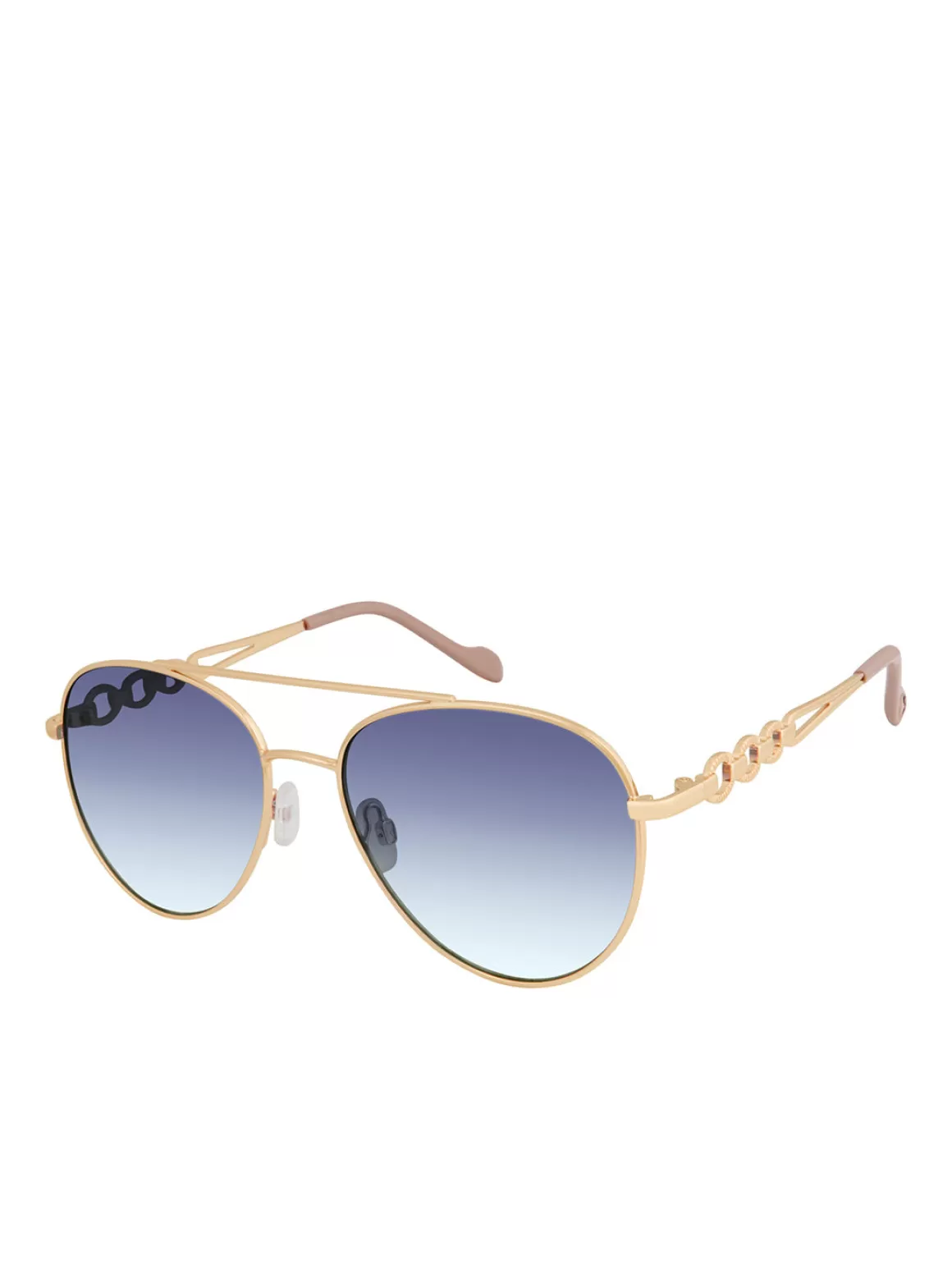 Classic Aviator With Link Detail In Gold & Nude<Jessica Simpson Discount