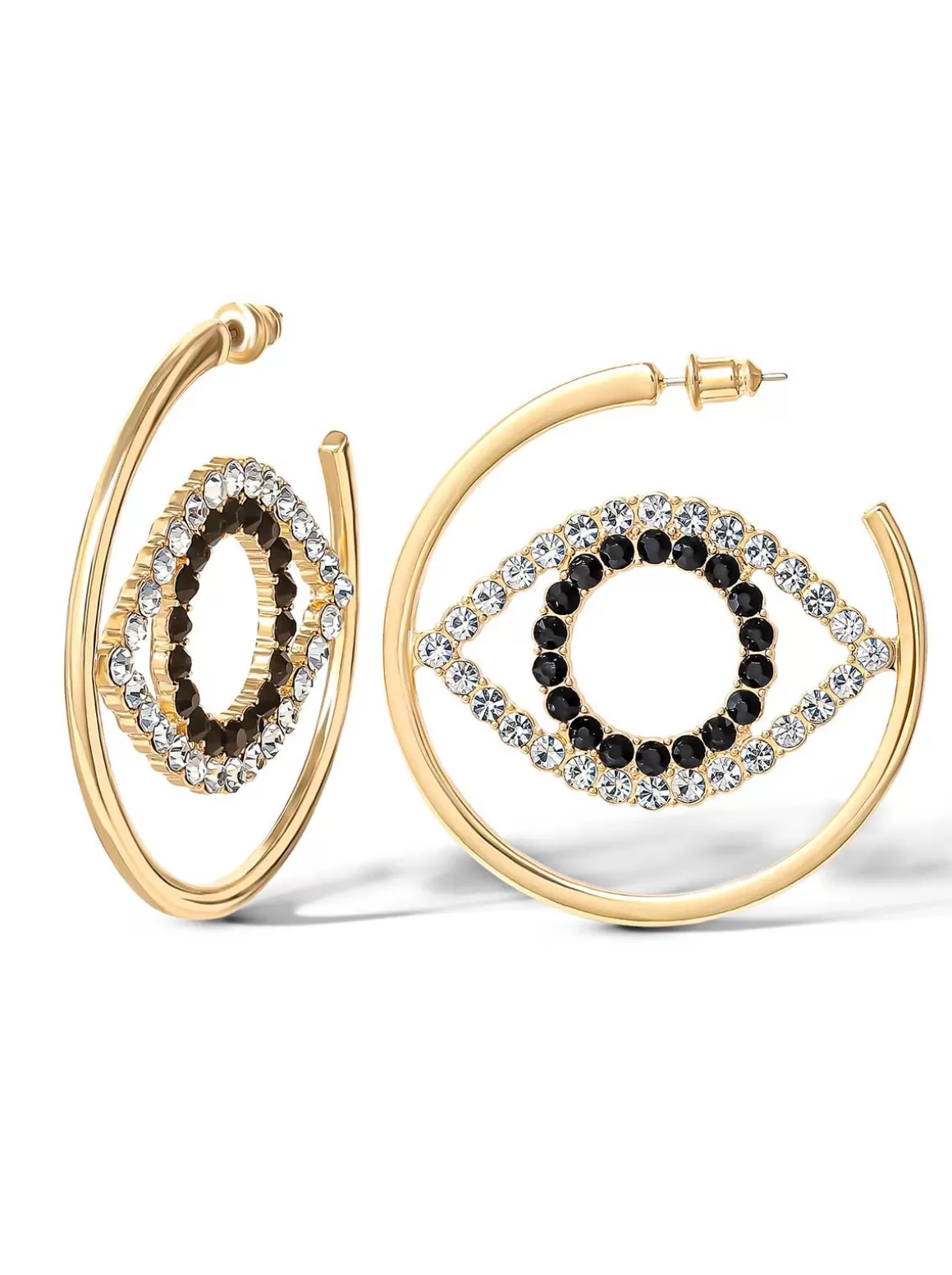 Crystal Eye Hoop Earrings<Jessica Simpson Hot