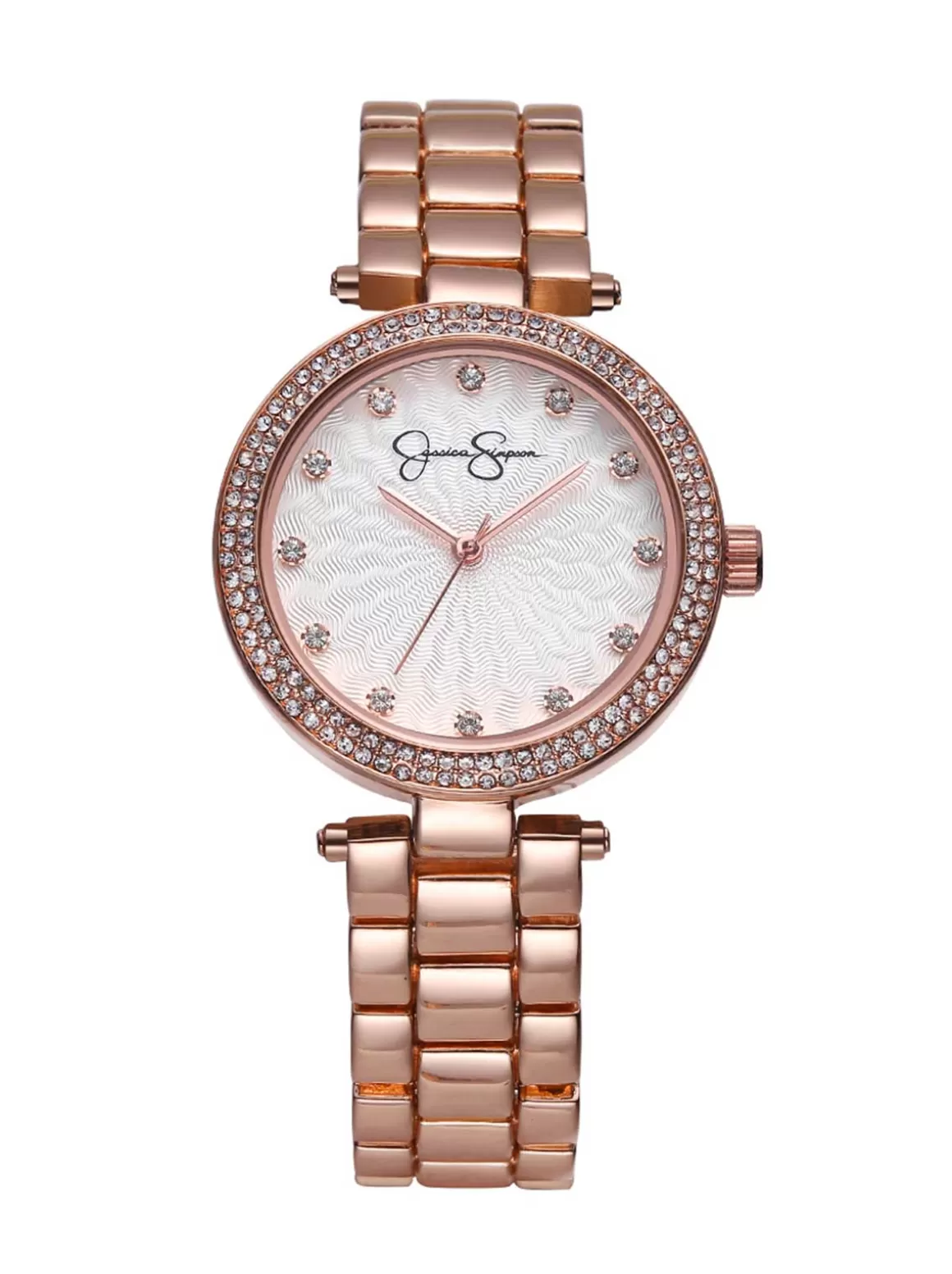 Crystal Textured Dial Bracelet Watch In Tone<Jessica Simpson Best Sale