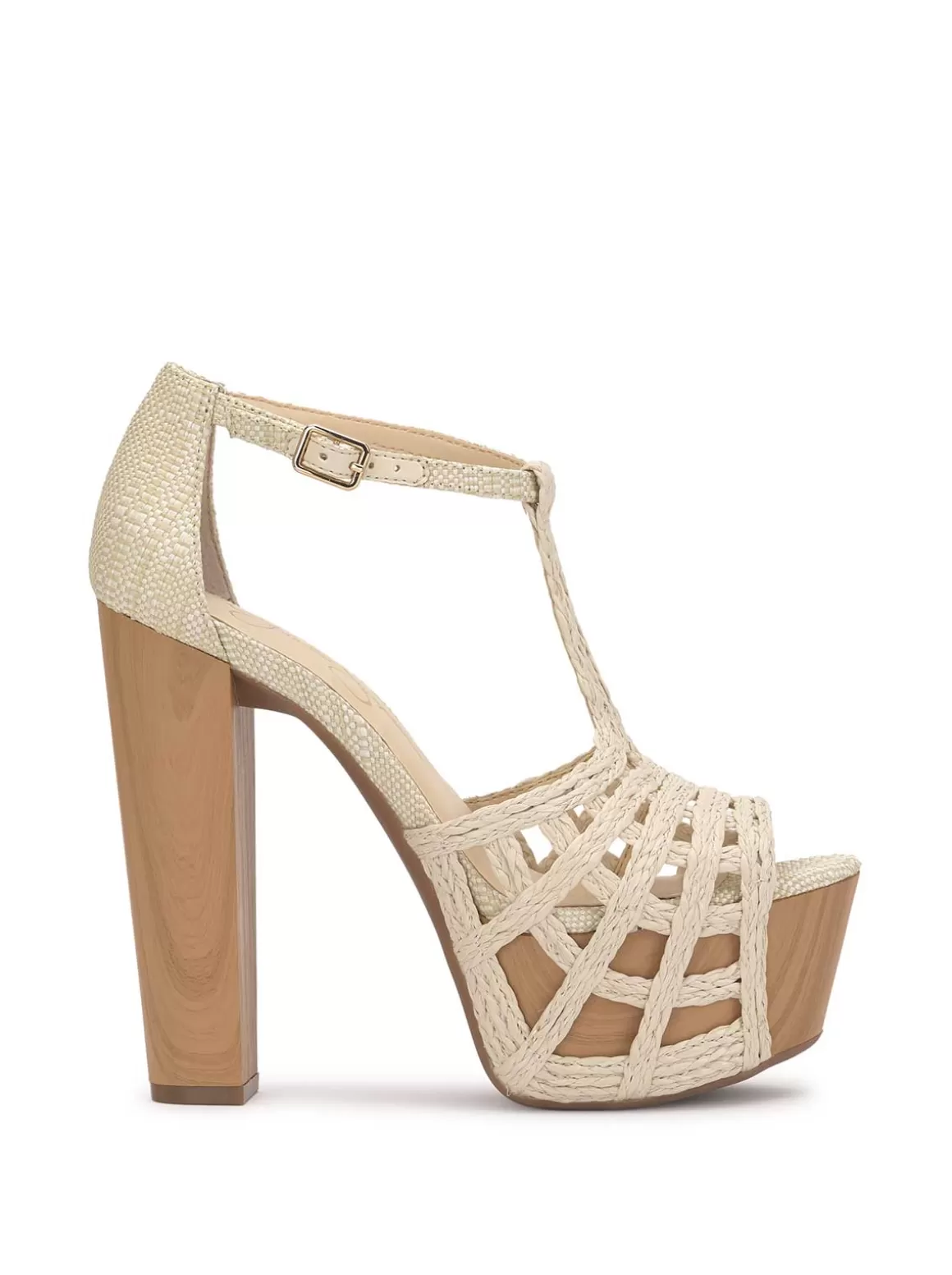 Delei T-Strap Platform Sandal In White<Jessica Simpson Hot