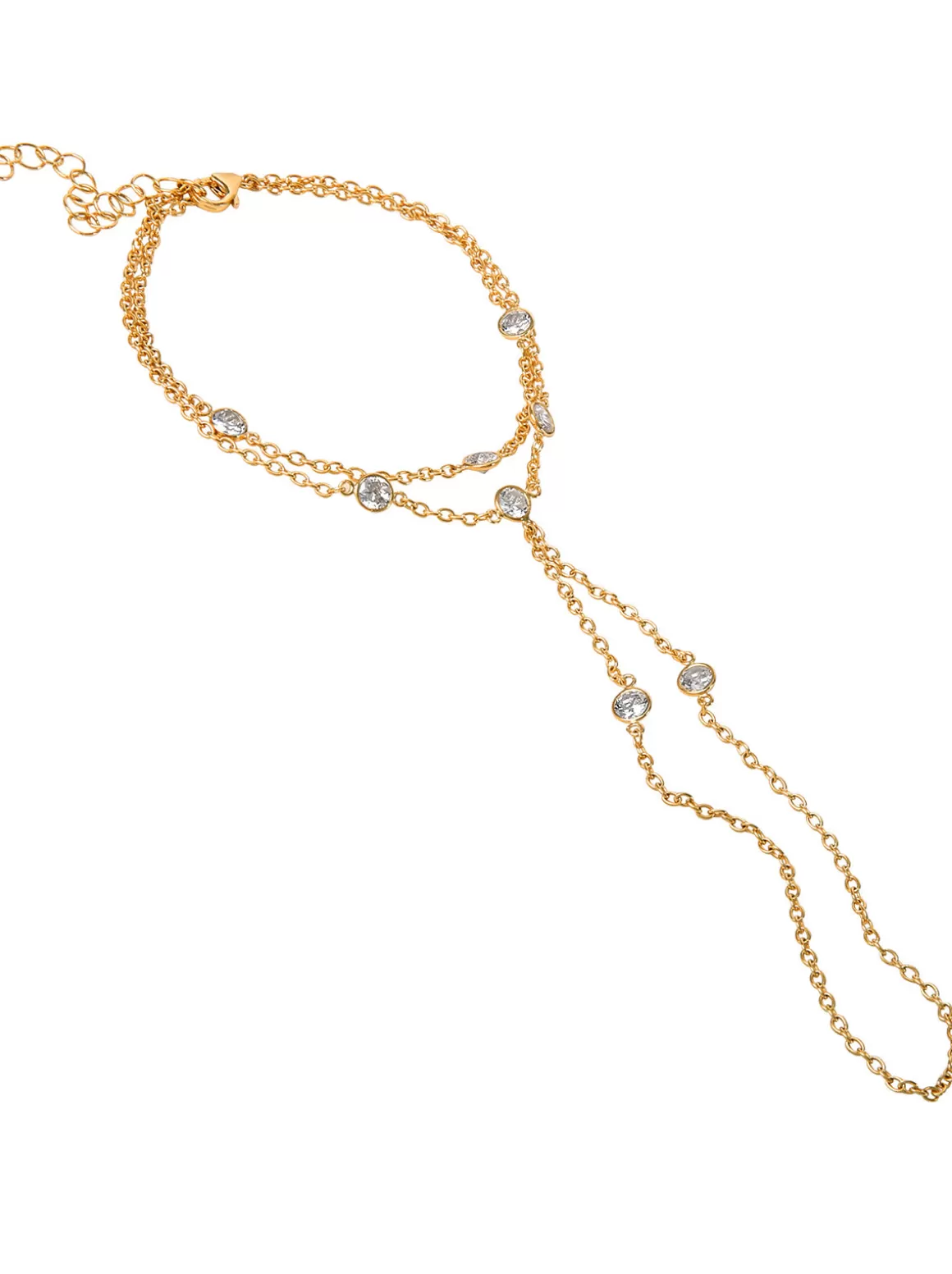 Demi Fine Hand Chain In Jeweled Gold<Jessica Simpson Sale