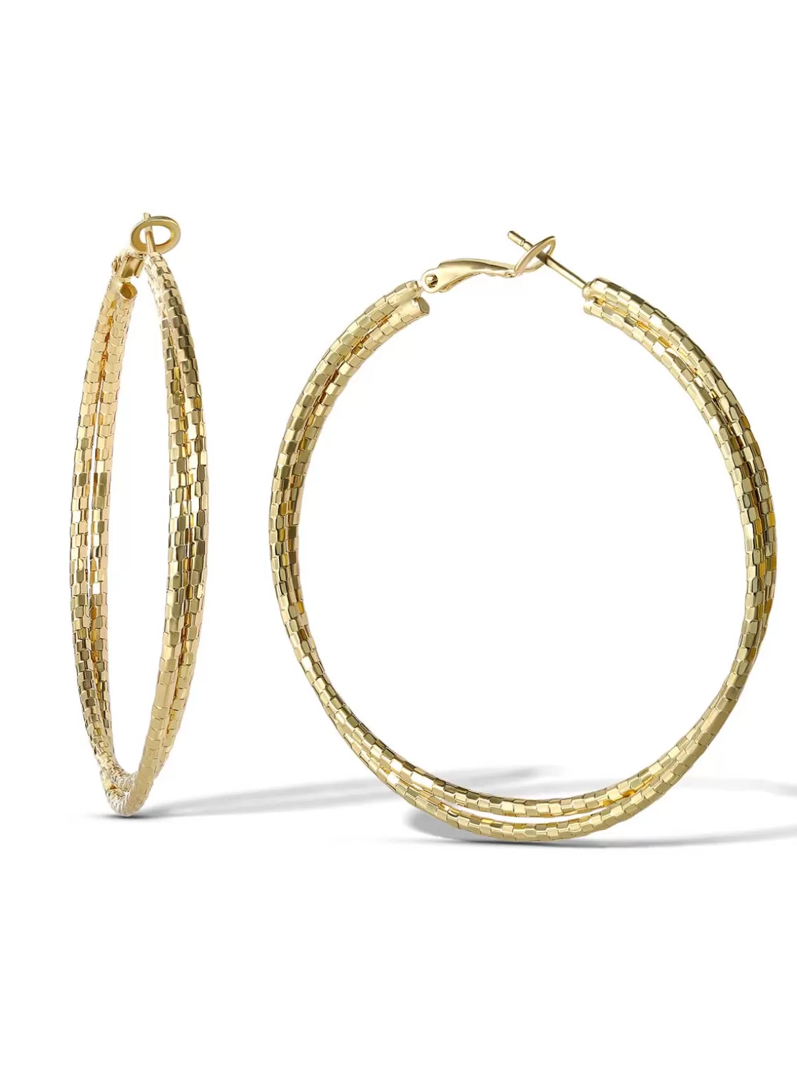 Double Hoop Faceted Earrings<Jessica Simpson Discount