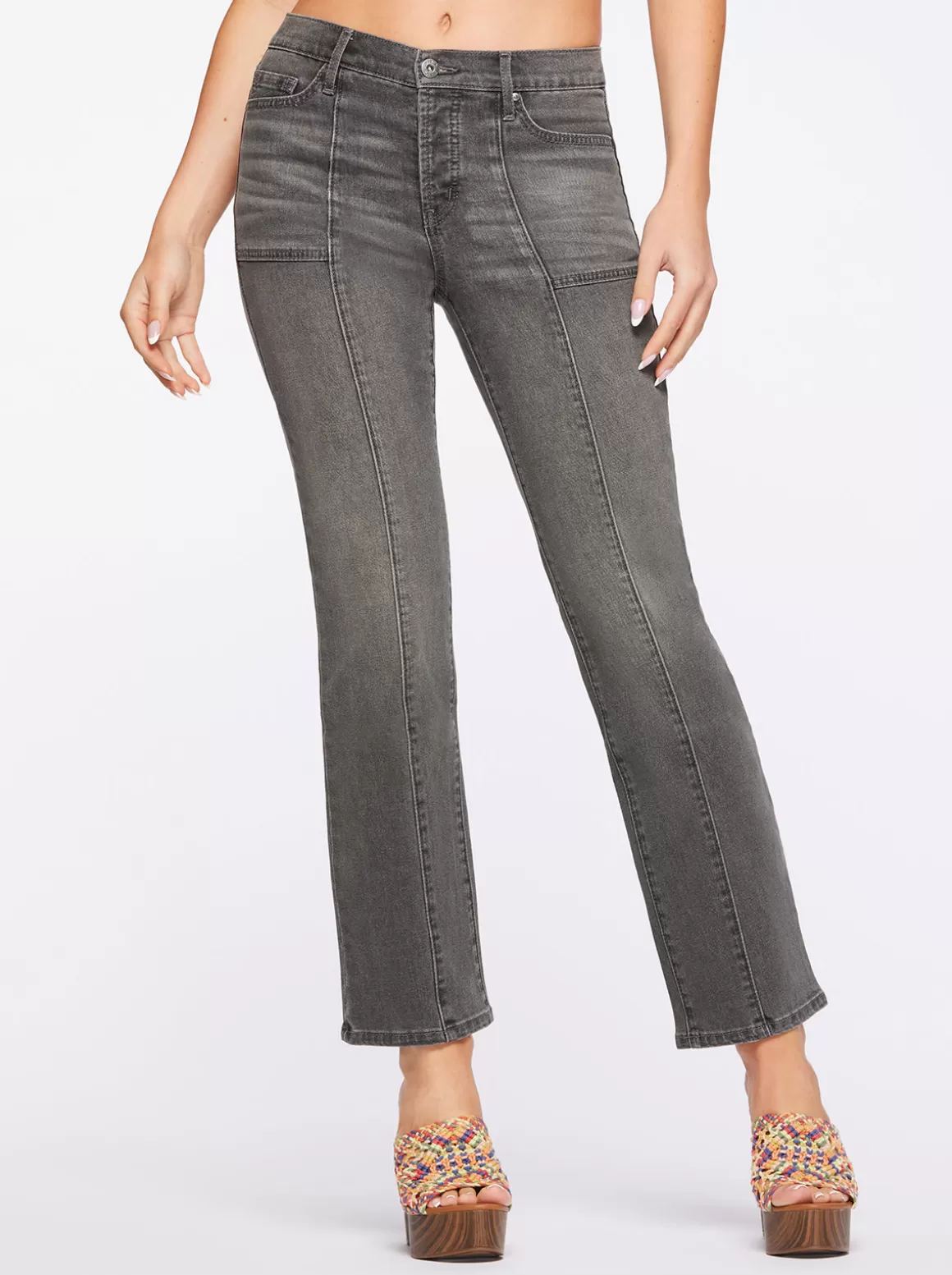 Flirt High Rise Straight Crop In <Jessica Simpson New