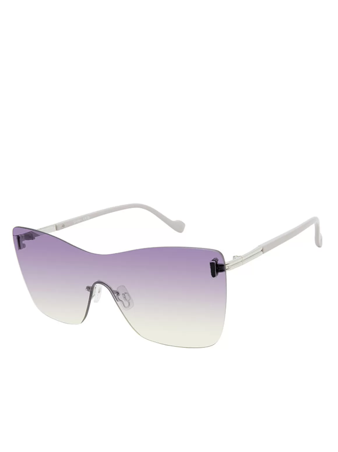 Glamorous Frameless Shield Sunglasses In Silver & Grey<Jessica Simpson Store