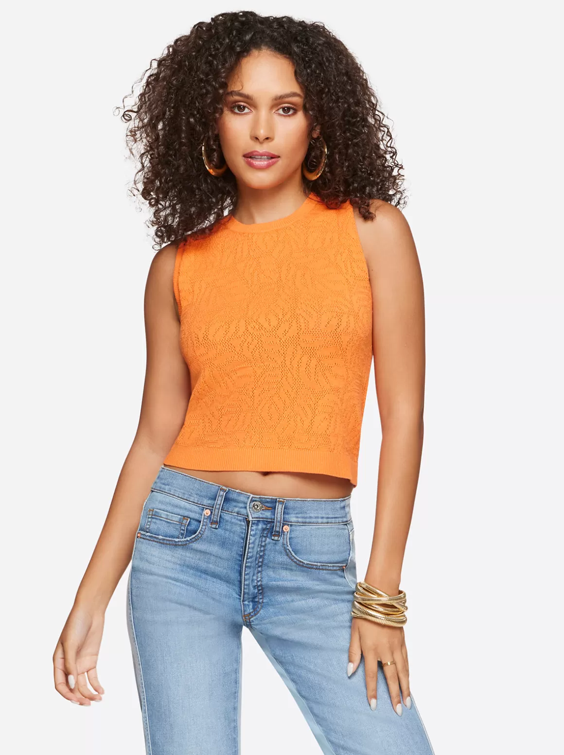 Ivy Mesh Tank In Orange<Jessica Simpson Shop