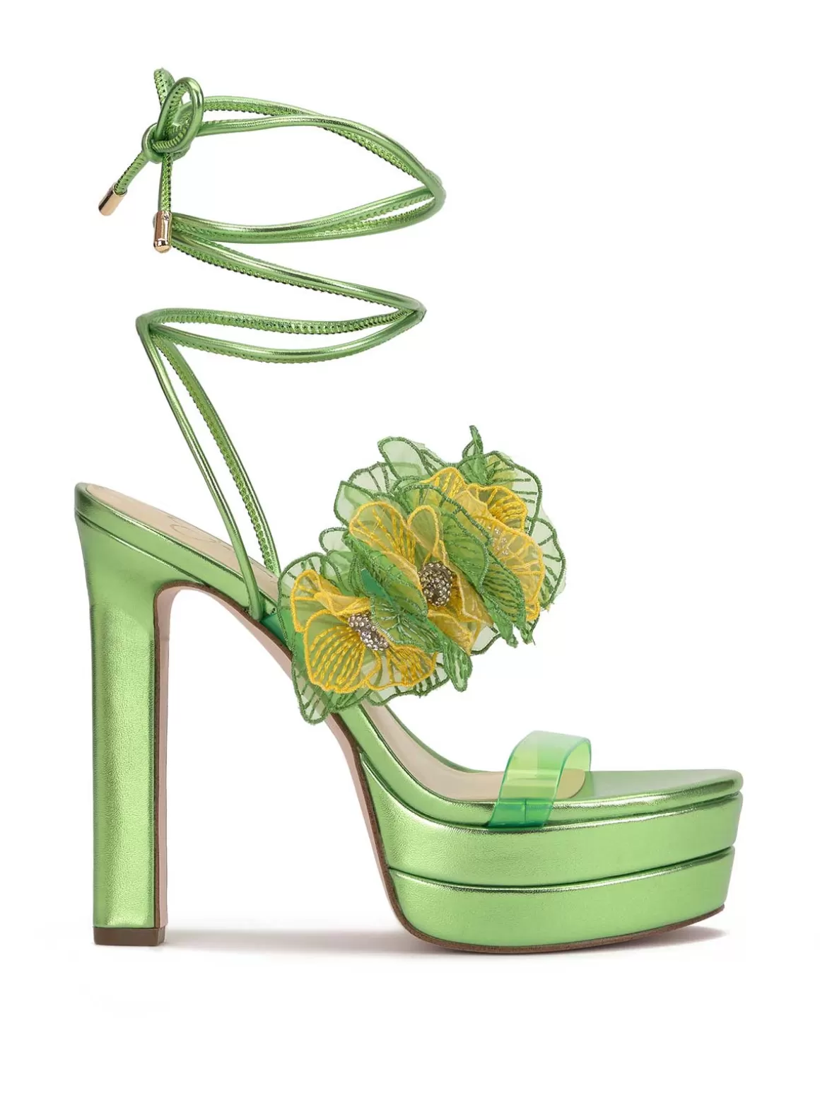 Iyla Flower Double Platform Sandal In Green<Jessica Simpson Discount