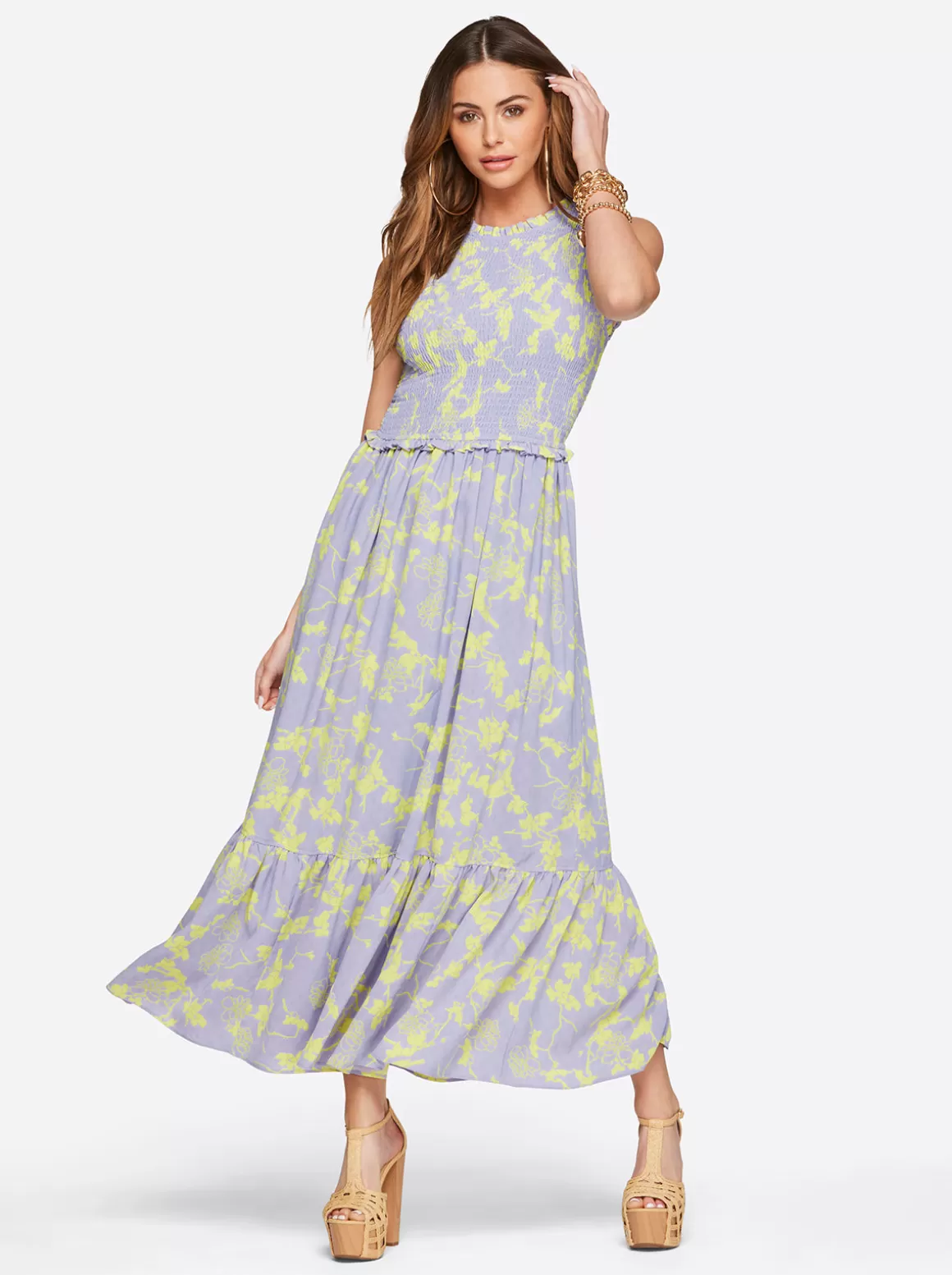 Mira Tiered Ruffle Maxi Dress In <Jessica Simpson Flash Sale