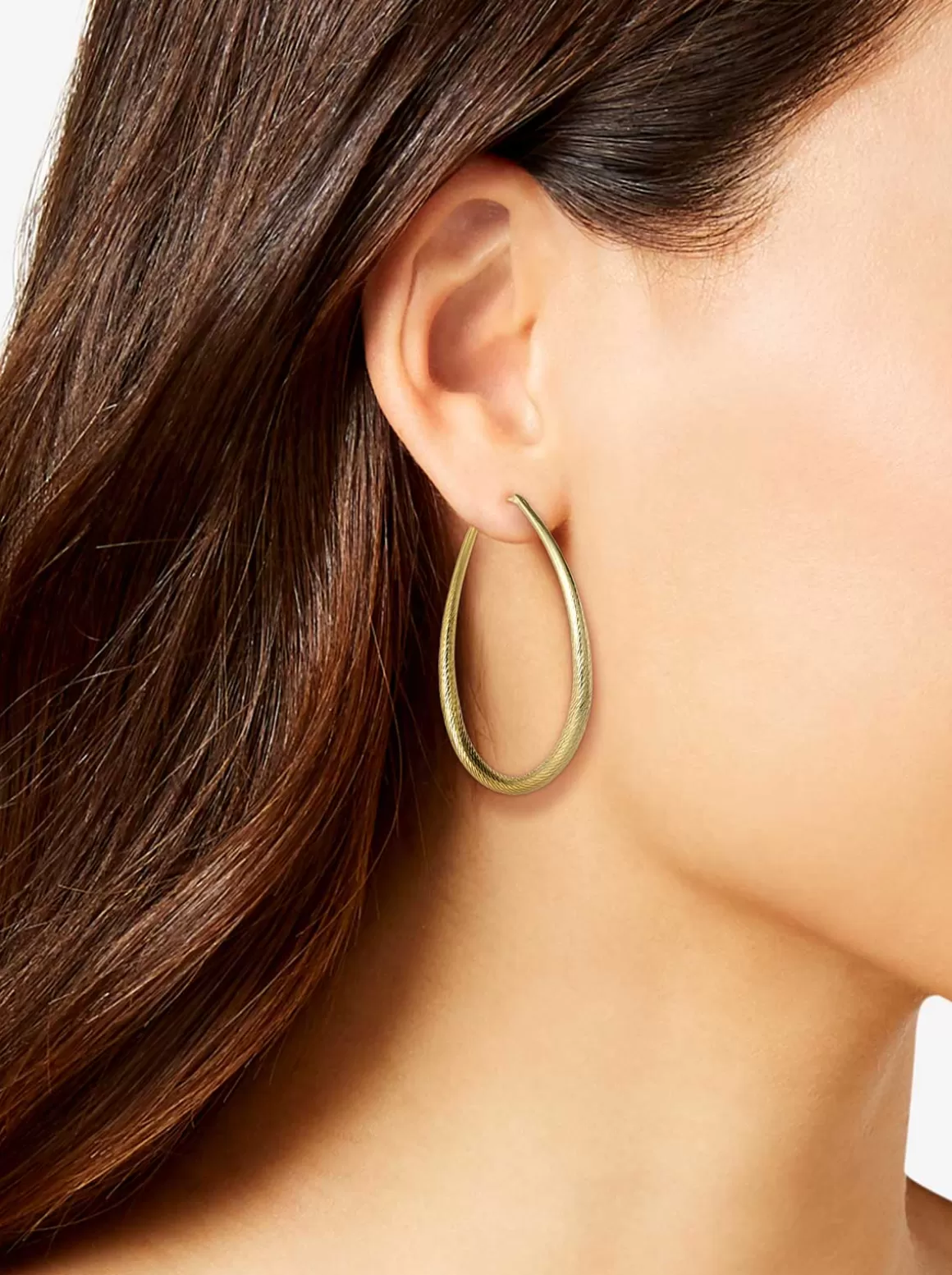 Oval Textured Hoop Earrings In <Jessica Simpson Discount