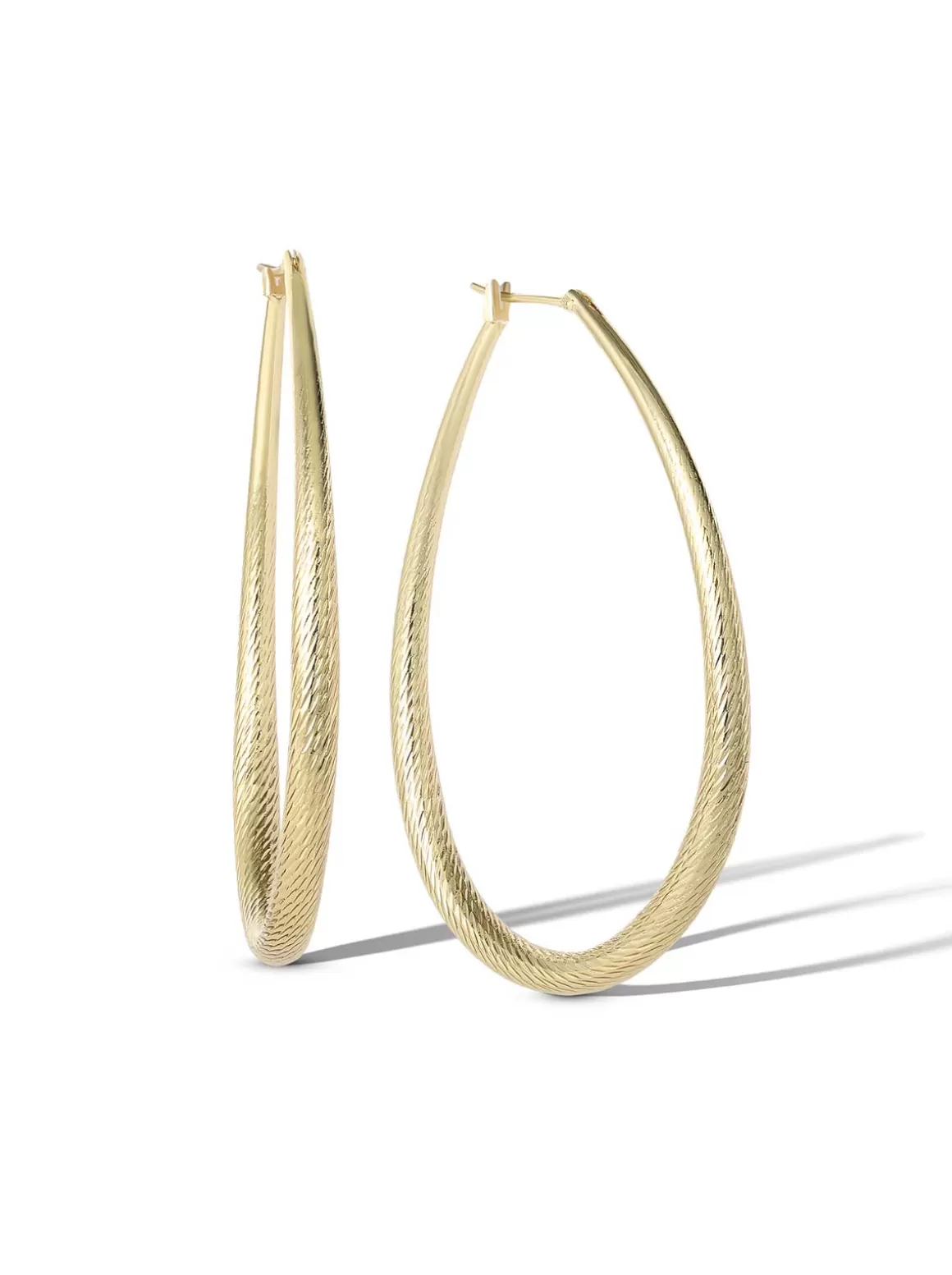 Oval Textured Hoop Earrings In <Jessica Simpson Discount