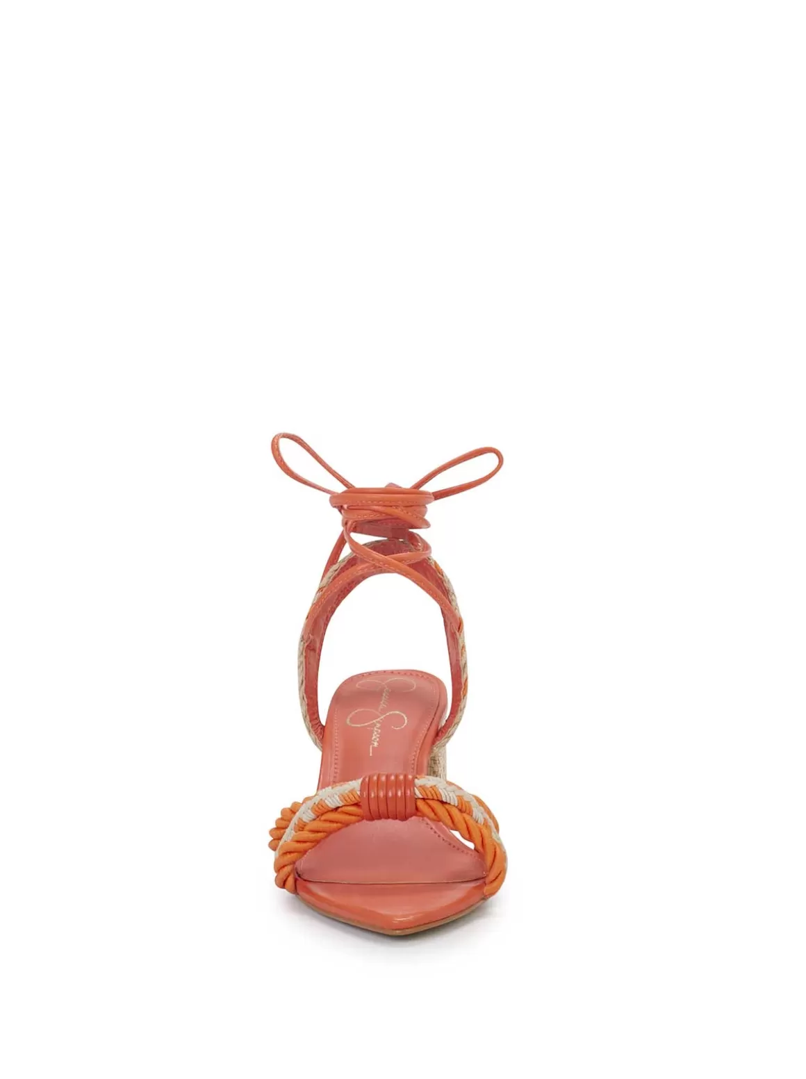 Prim Woven Block Heel Sandal In Orange<Jessica Simpson Best