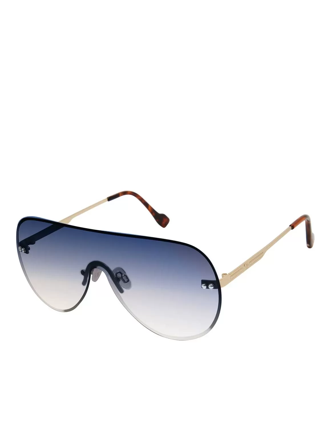 Rimless Metal Aviator Shield Sunglasses In <Jessica Simpson Sale