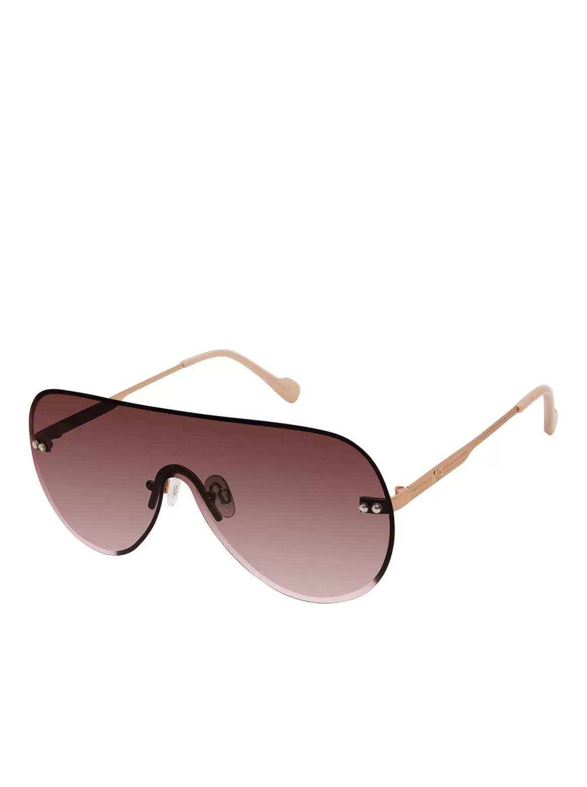 Rimless Metal Aviator Shield Sunglasses In <Jessica Simpson Shop