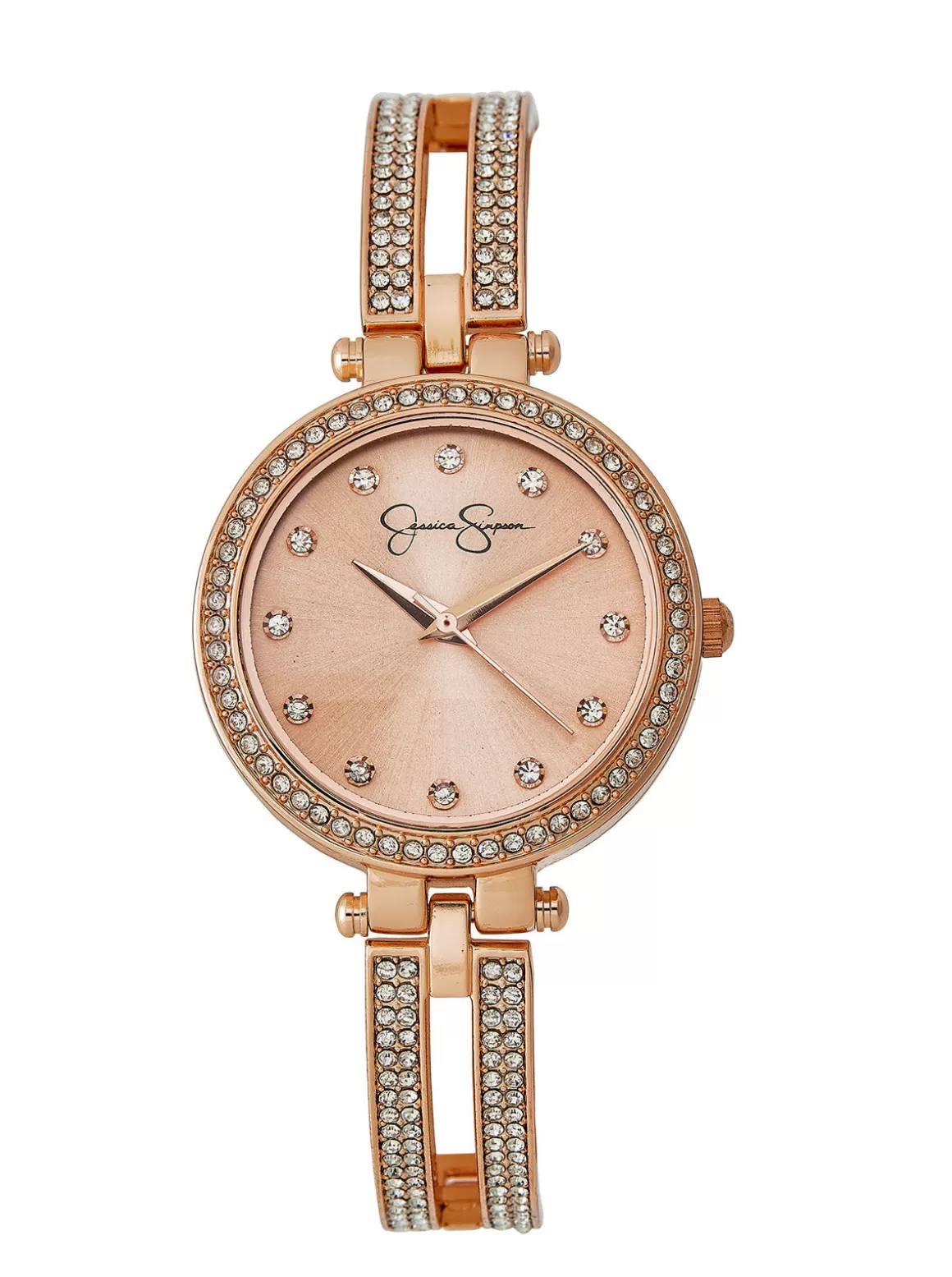 Tone Crystal Double Arm Bangle Watch<Jessica Simpson Cheap