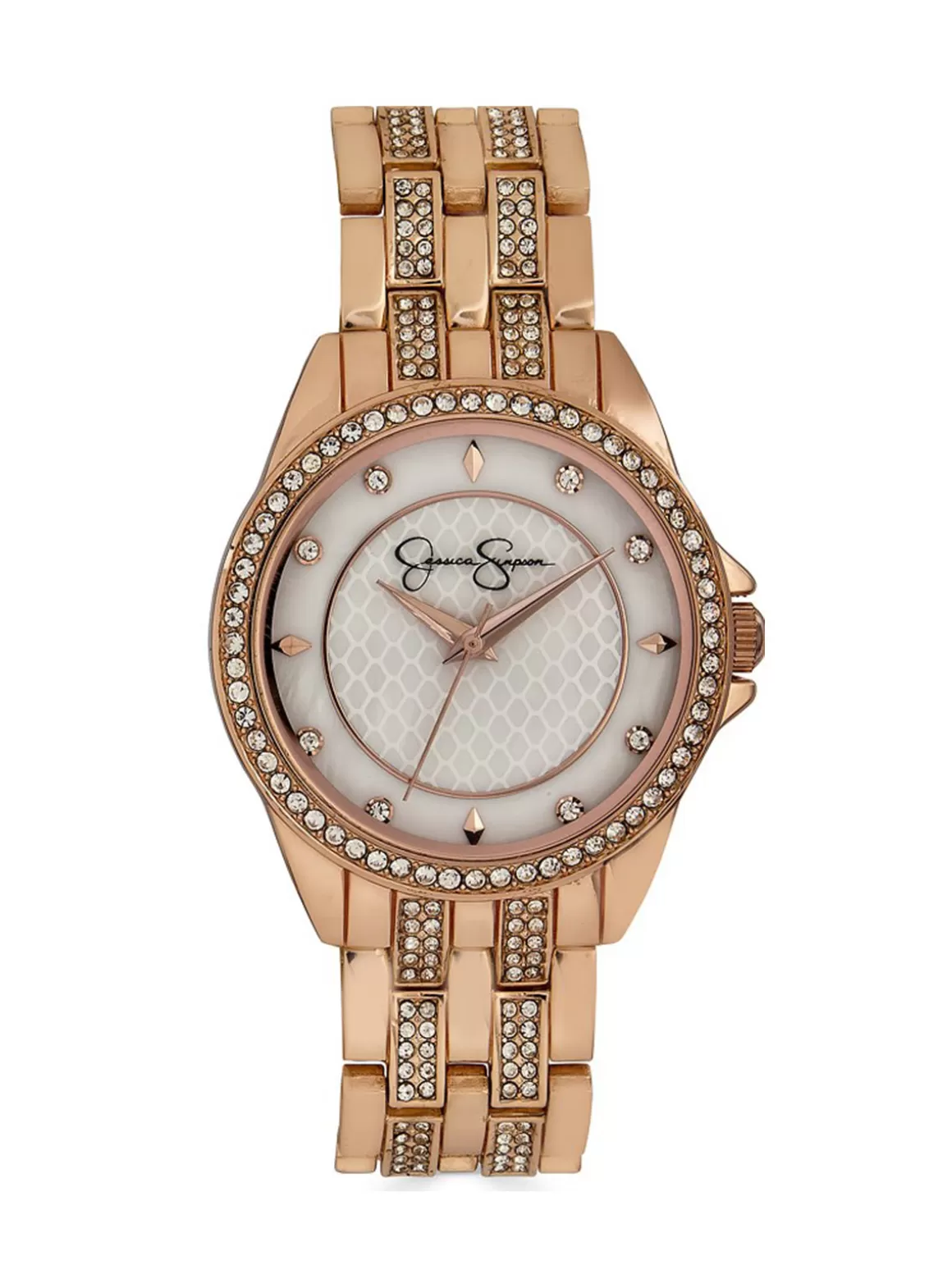 Gold Tone Mother Of Pearl Dial Bracelet Watch<Jessica Simpson Flash Sale