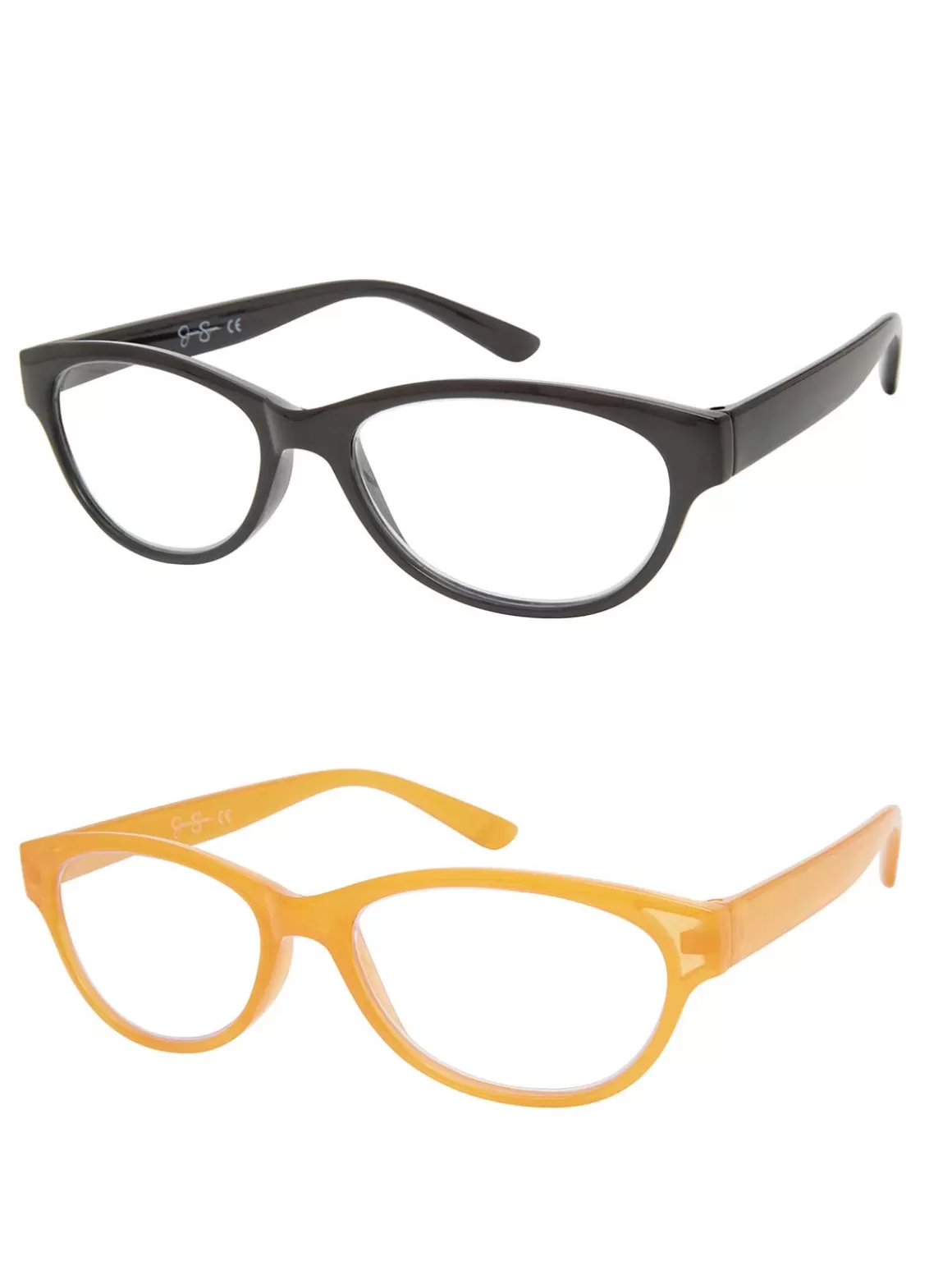 Set Of 2 Cat-Eye Blue Light Readers In Black & Crystal Butterscotch<Jessica Simpson Best Sale