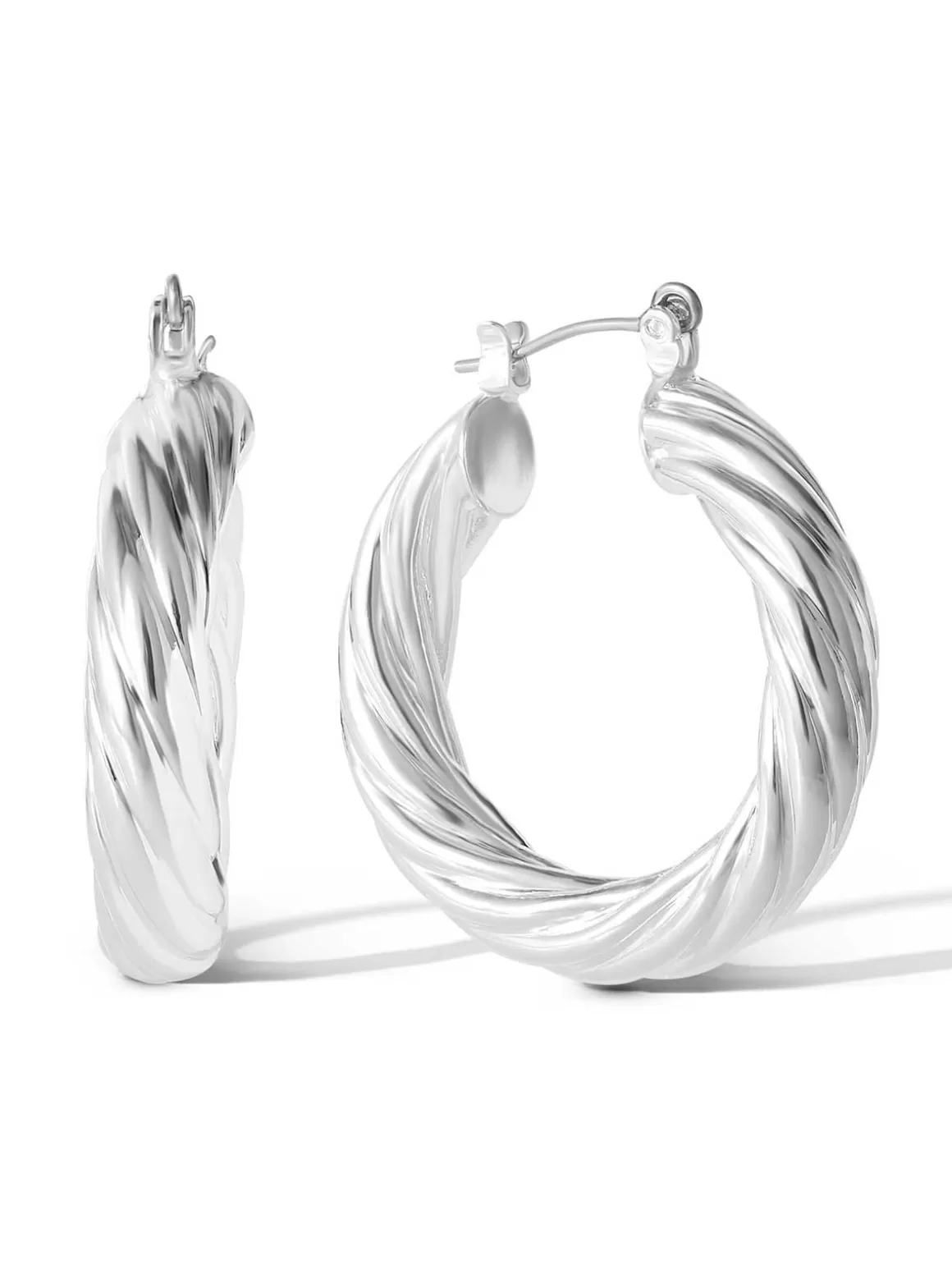 Thick Twisted Hoop Earrings In <Jessica Simpson Flash Sale