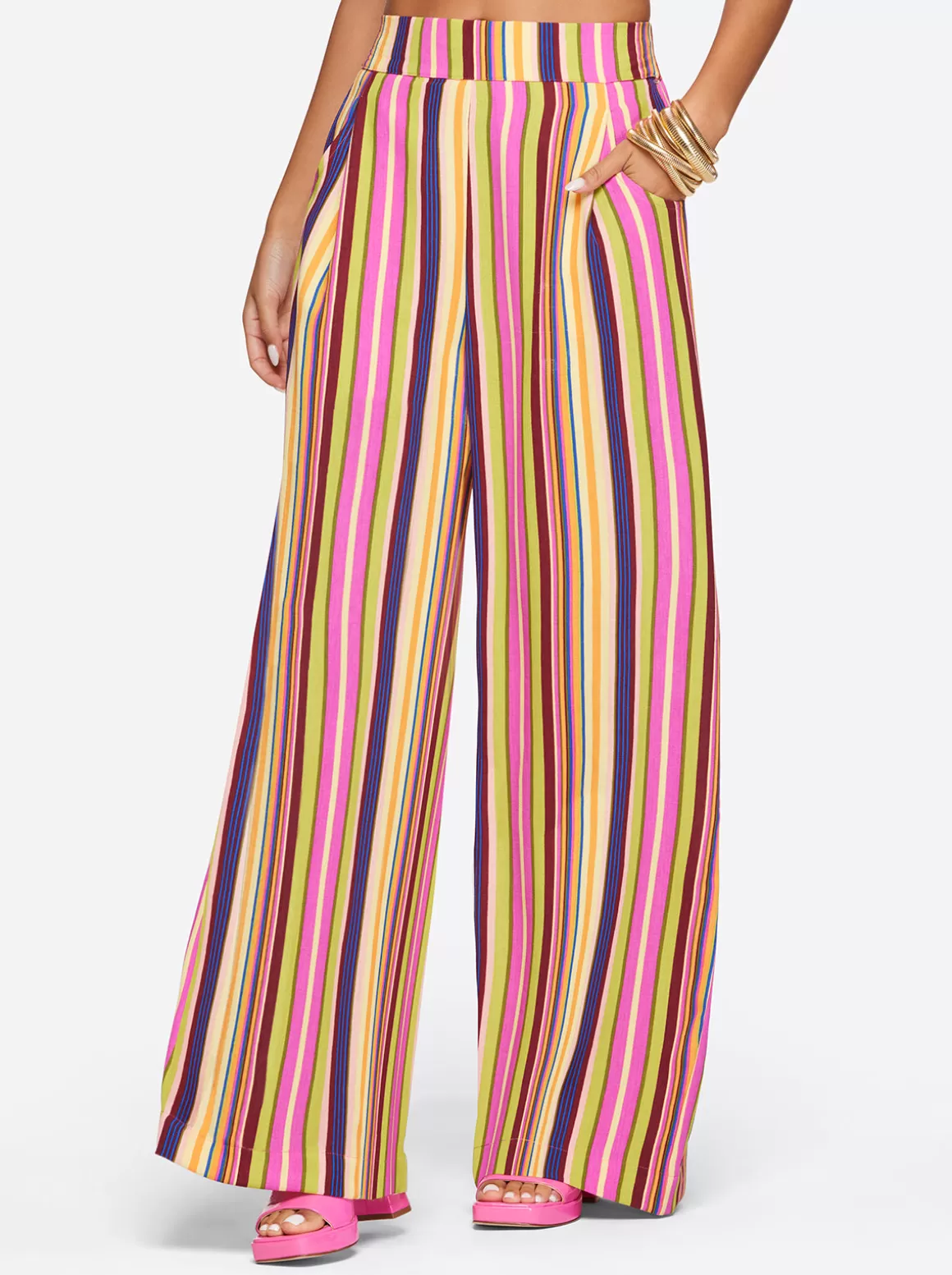 Winnie Wide Leg Pants In <Jessica Simpson Hot